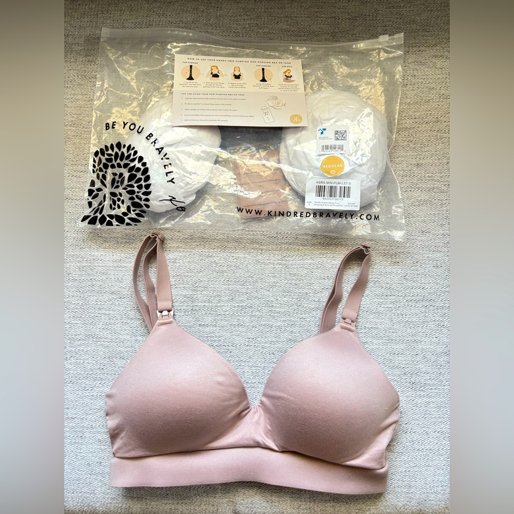 Kindred Braverly - Minimalist Hands-Free Pumping & Nursing Bra, Lilac Stone, S